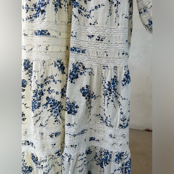 The Great. The Hideaway Floral Tiered Midi Dress - Picture 6 of 10